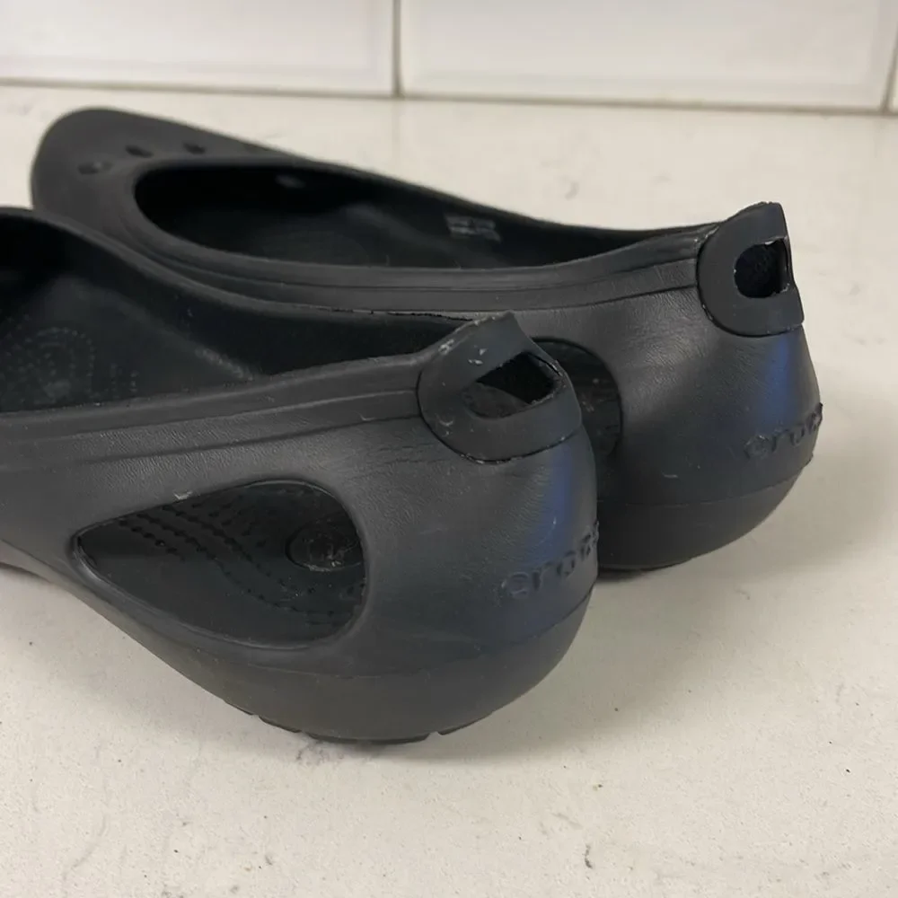 Crocs Women's Kadee Ballet Flats Size 10 Black